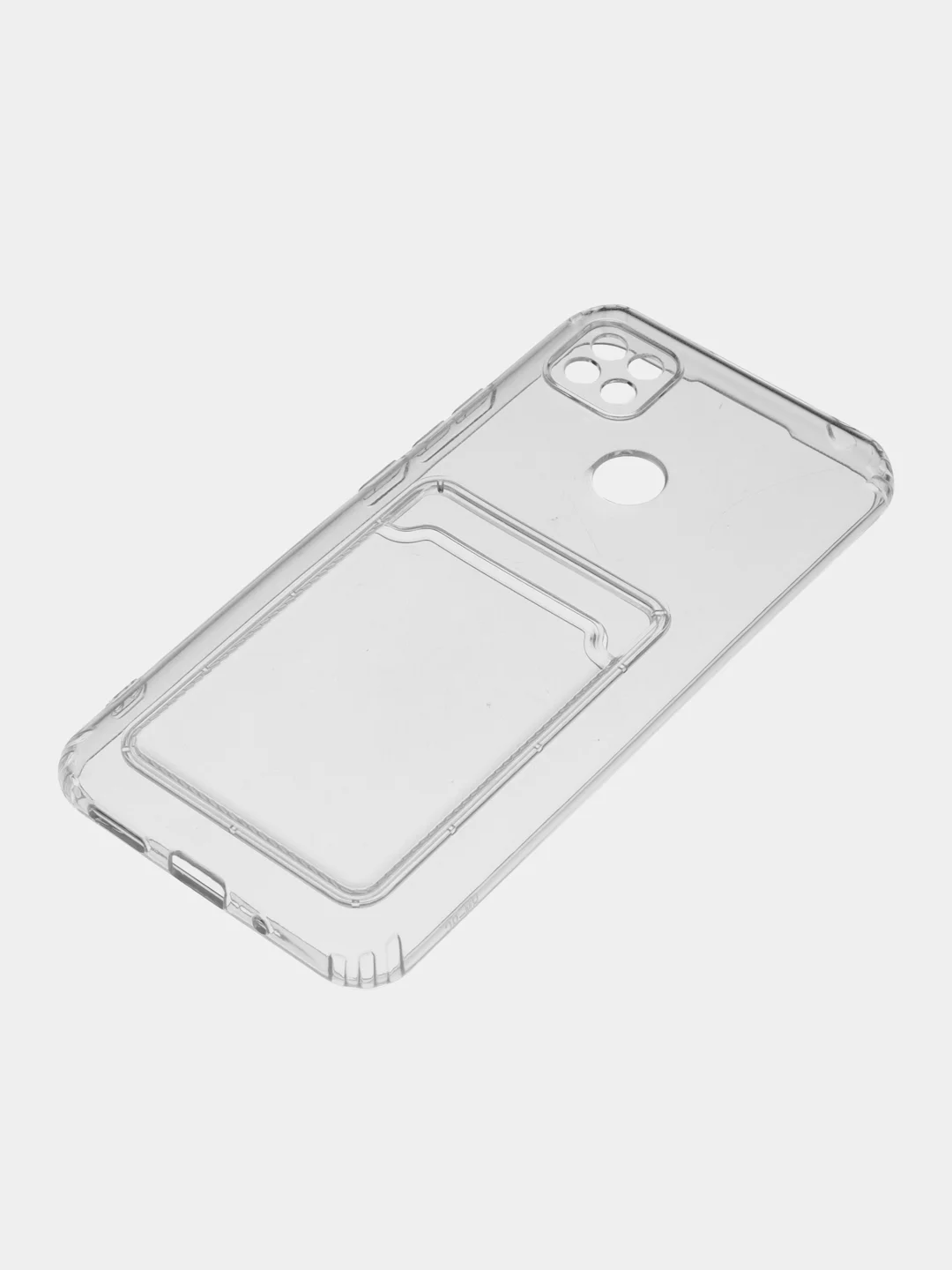 Ударопрочный прозрачный чехол с карманом для карт на Xiaomi Redmi 10, 10A, 10C