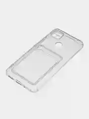 Ударопрочный прозрачный чехол с карманом для карт на Xiaomi Redmi 10, 10A, 10C