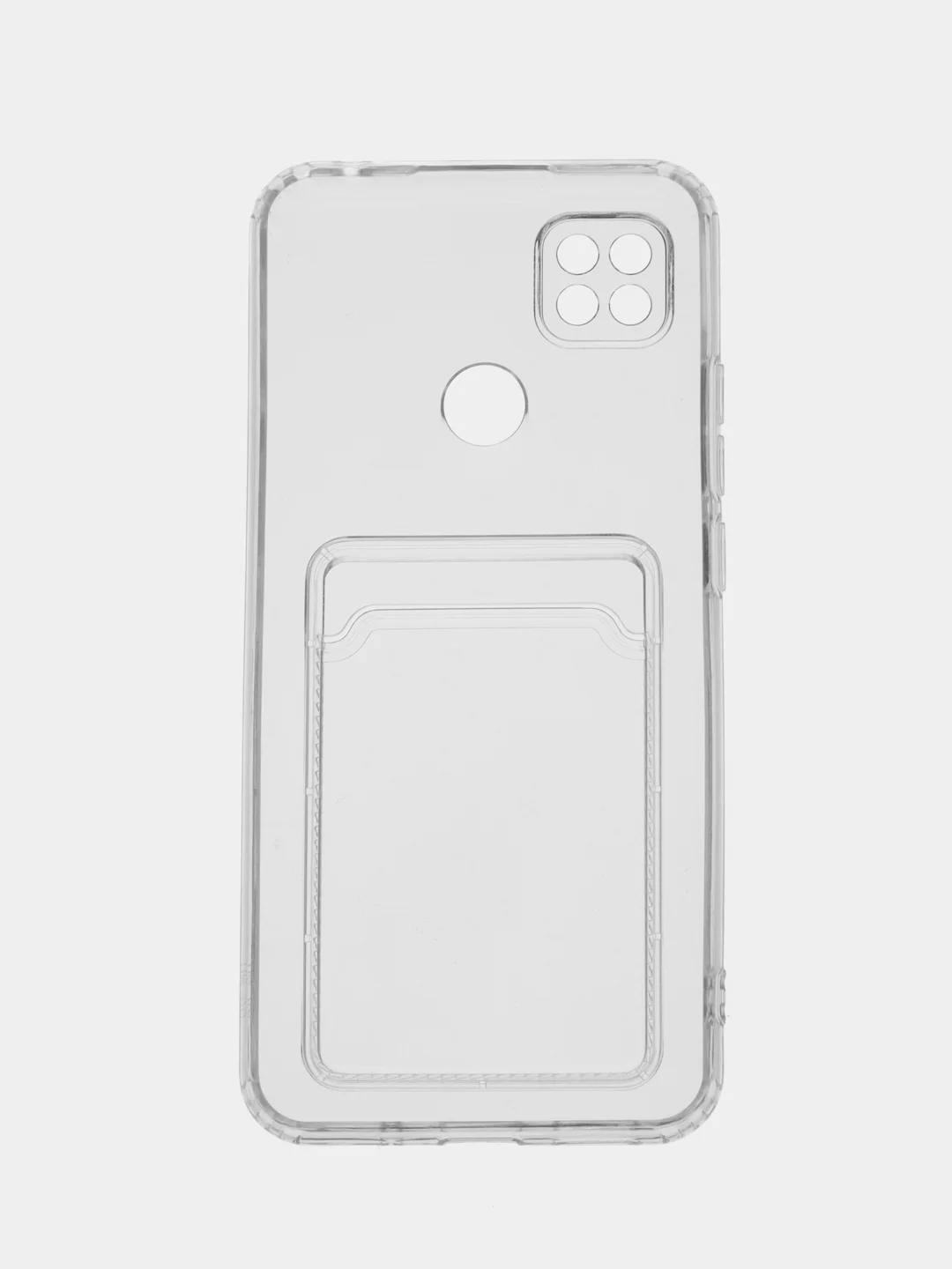 Ударопрочный прозрачный чехол с карманом для карт на Xiaomi Redmi 10, 10A, 10C