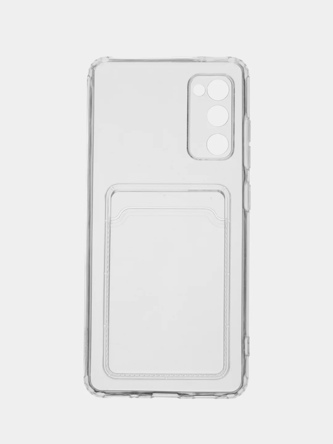 Ударопрочный прозрачный чехол с карманом для карт на Samsung S20FE, S21 Plus Ultra