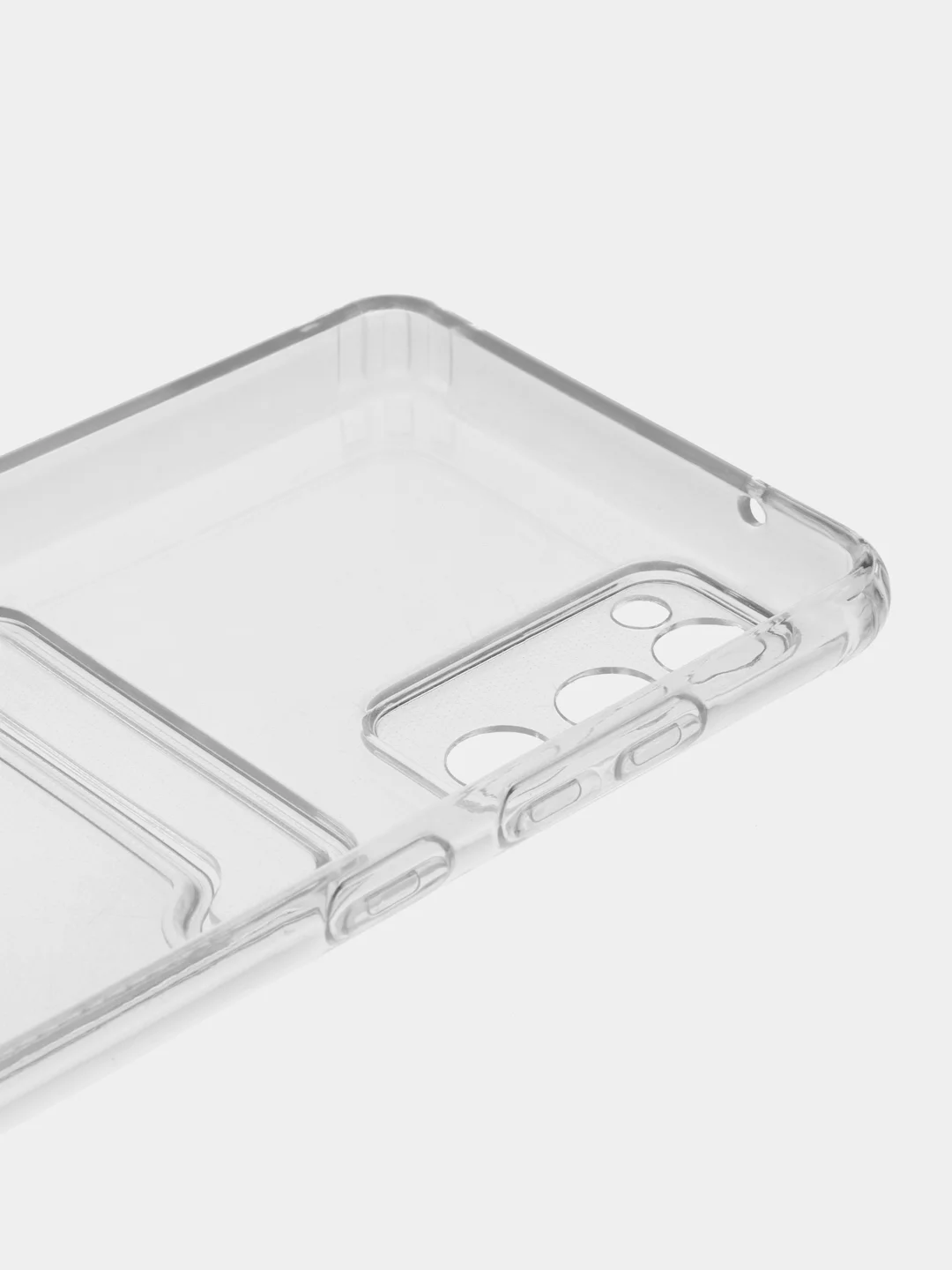 Ударопрочный прозрачный чехол с карманом для карт на Samsung S20FE, S21 Plus Ultra