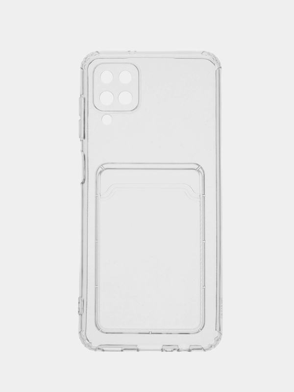 Ударопрочный прозрачный чехол с карманом для карт на Samsung A03, A12, M12, A03 Core, A13