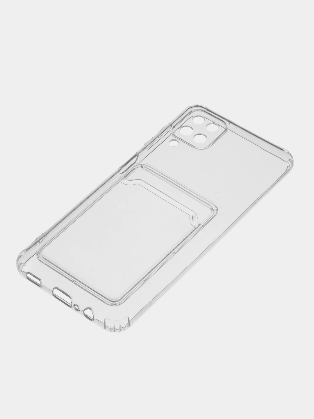Ударопрочный прозрачный чехол с карманом для карт на Samsung A03, A12, M12, A03 Core, A13