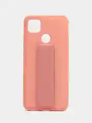 Розовый чехол Xiaomi Redmi 9C, 9C NFC, 10A, Редми 9С (НФС), 10А силиконовый под кожу с подставкой