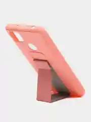 Розовый чехол Xiaomi Redmi 9C, 9C NFC, 10A, Редми 9С (НФС), 10А силиконовый под кожу с подставкой