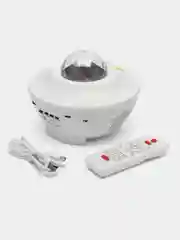 Белый ночник-проектор звёздного неба, с Bluetooth, 10 режимов