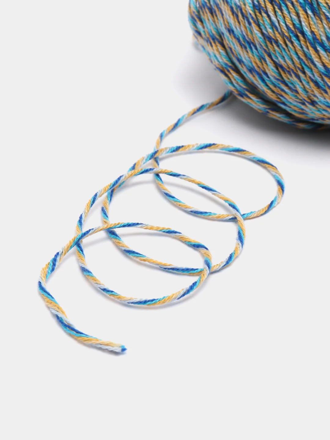Голубой пряжа YarnArt Baby cotton multicolor, 50г/165м, 50% акрил, 50% хлопок