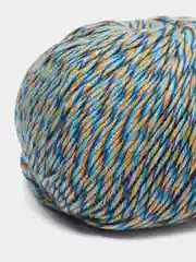 Голубой пряжа YarnArt Baby cotton multicolor, 50г/165м, 50% акрил, 50% хлопок
