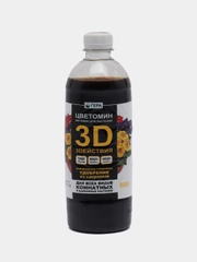 Удобрение Цветомин 3D, для комнатных и балконных растений, 0,5 л, ГЕРА