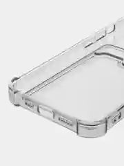 Фиолетовый чехол для iPhone (Айфон) 11, 14, 13, Pro, Max, 12, XR, XS, 7, 8, Plus, с карманом для карт, прозрачный