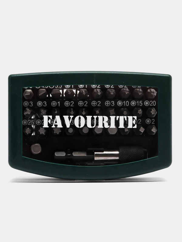Набор бит Favourite FAV 32 Sets, 32 предмета: 30 бит, переходник, адаптер, кейс