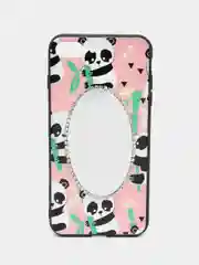Розовый чехол с зеркалом для iPhone 7+ / 8+