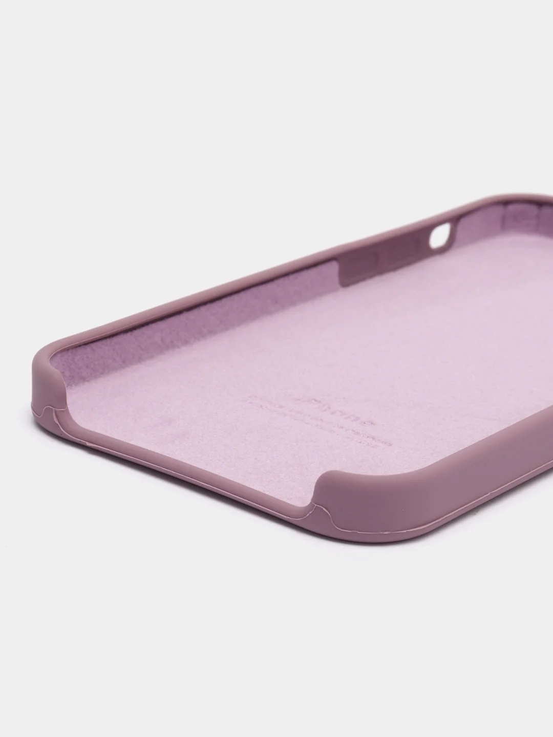 Синий меланж чехол Silicone Case для iPhone 12, 12 Pro с открытым низом
