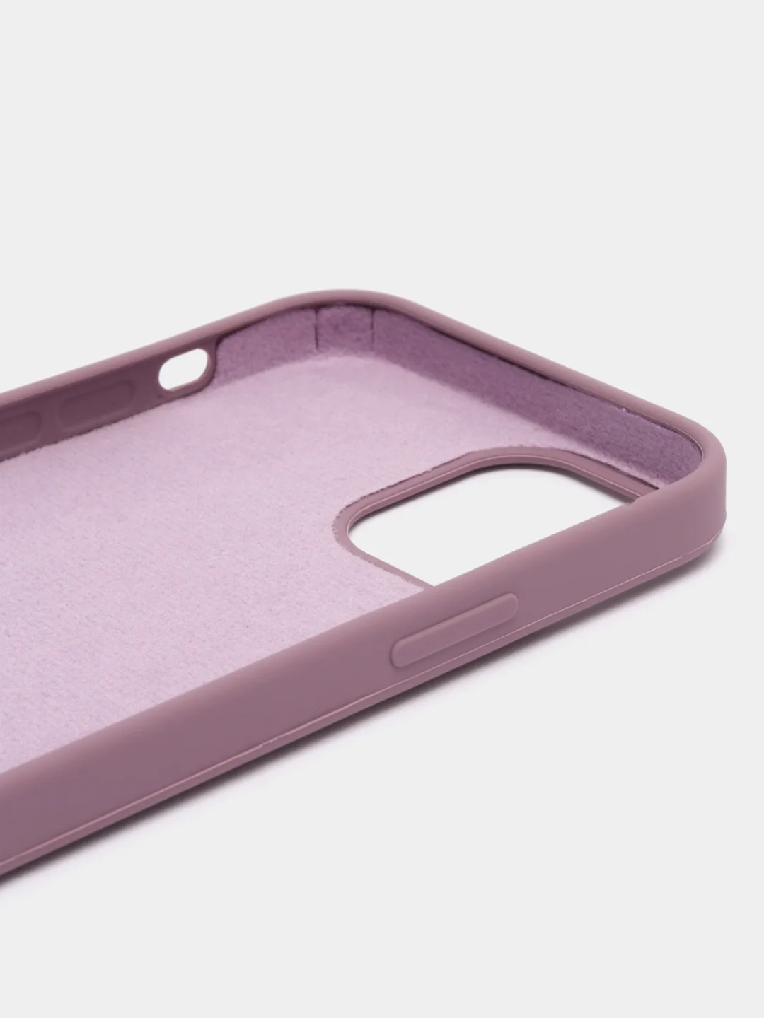 Синий меланж чехол Silicone Case для iPhone 12, 12 Pro с открытым низом