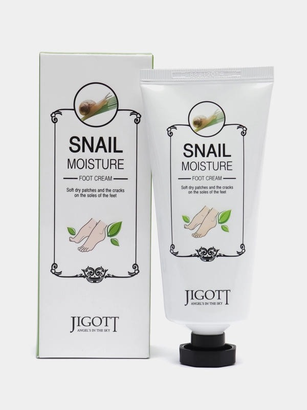 Увлажняющий крем для ног JIGOTT Snail Moisture Foot Cream, с улиточным муцином, 100 мл