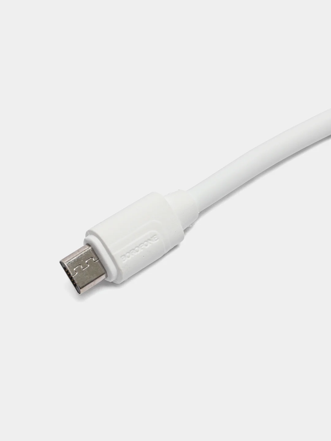 Белый кабель зарядный, мягкий из силикона, Borofone BX55 Type-C/Lightning/Mirco-USB для Android