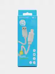 Белый кабель зарядный, мягкий из силикона, Borofone BX55 Type-C/Lightning/Mirco-USB для Android