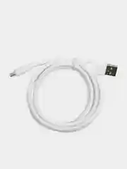 Белый кабель зарядный, мягкий из силикона, Borofone BX55 Type-C/Lightning/Mirco-USB для Android