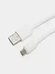 Белый кабель зарядный, мягкий из силикона, Borofone BX55 Type-C/Lightning/Mirco-USB для Android