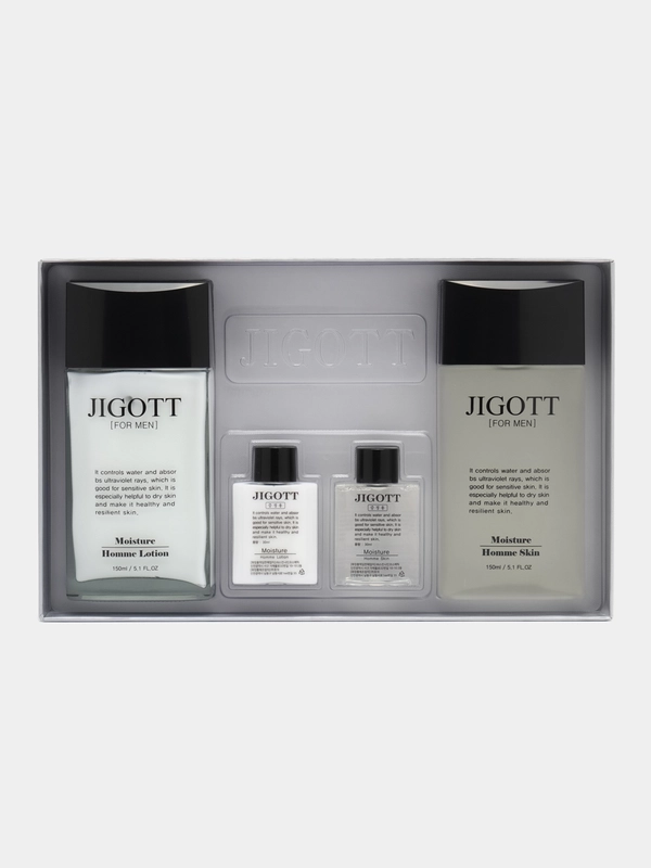 Набор подарочный для мужчин 2 предмета+2 мини версии JIGOTT MOISTURE HOMME SKIN CARE 2SET