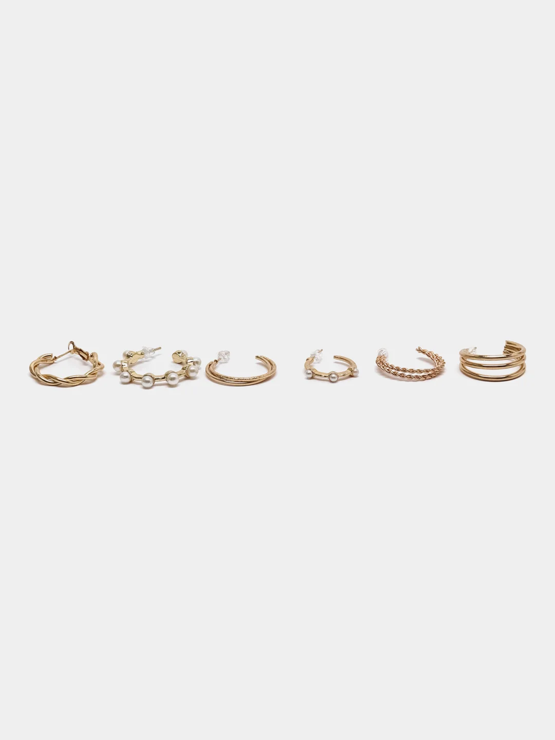 Коричневый набор женских сережек, 6 пар