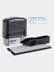 Штамп самонаборный Ideal, 3 стр., 1 касса, пластик, 38*14 мм