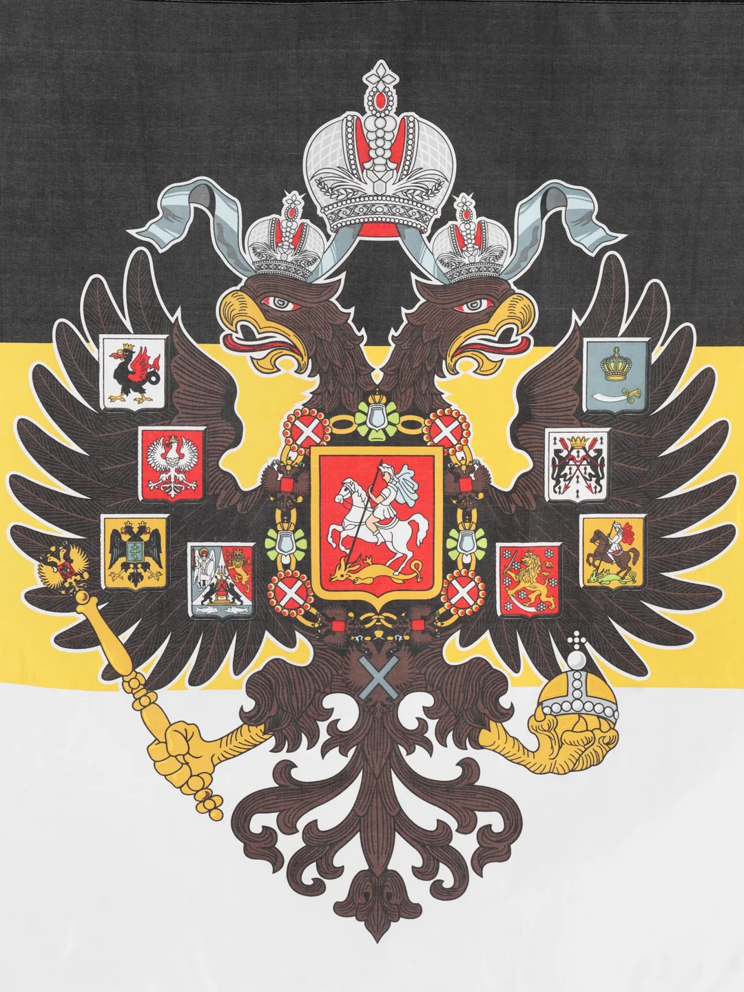 Флаг Российской Империи / имперский флаг на стену большой 90х135 см, Staff, 550230