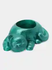 Бежевый подсвечник из гипса, ручная работа