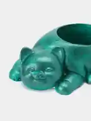 Бежевый подсвечник из гипса, ручная работа