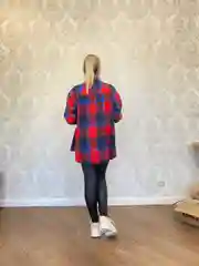 Красный рубашка женская, в клетку