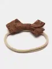 Коричневый повязка на голову, с бантиком, для девочки