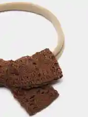 Коричневый повязка на голову, с бантиком, для девочки