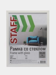 Рамка/фоторамка для фотографий и грамот, 30 х 40 см STAFF, багет 18 мм, 391195