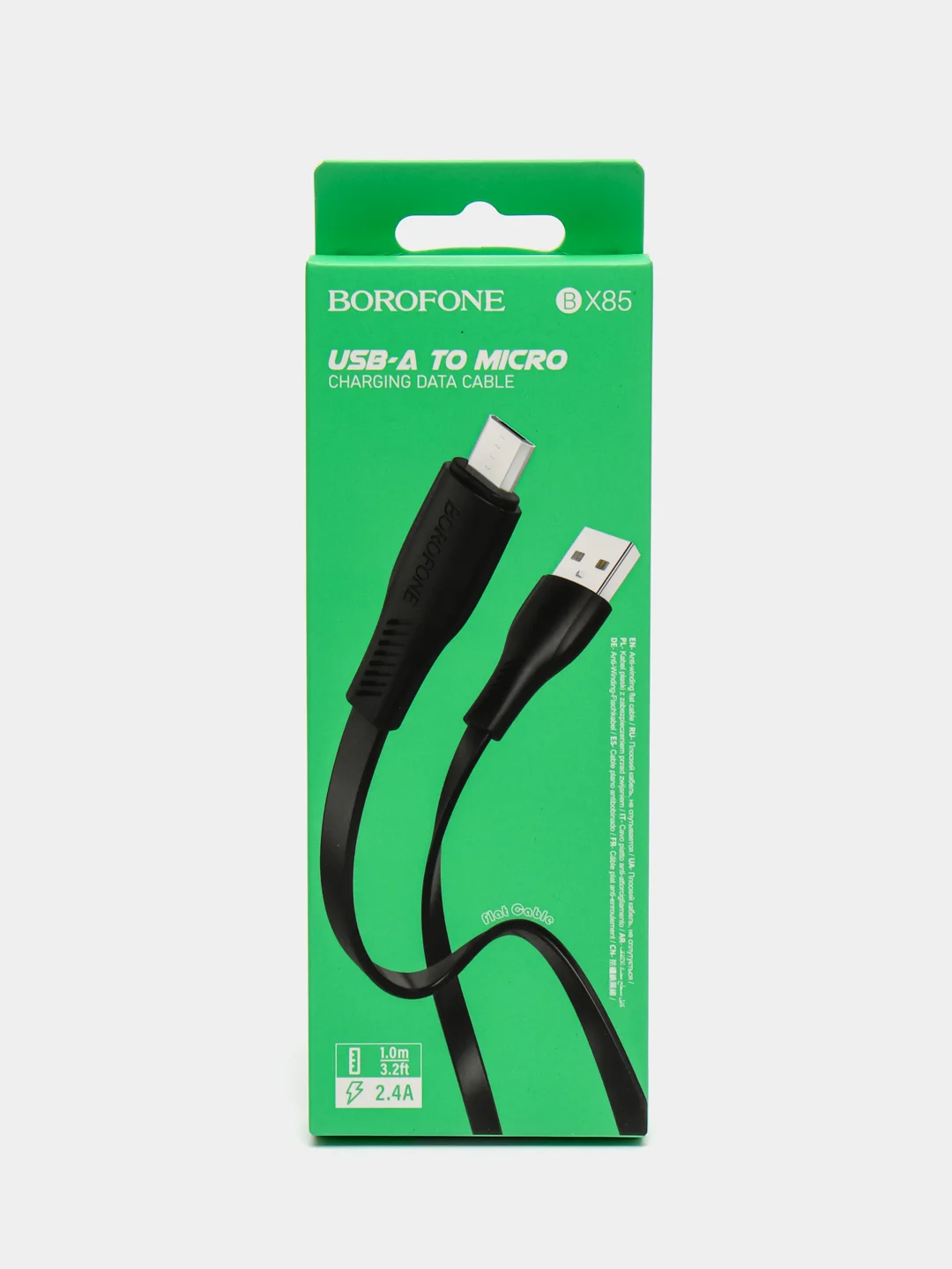 Черный кабель зарядный, BOROFONE BX85, Type-C, Micro-USB, Lightning, PD, для iPhone и Android