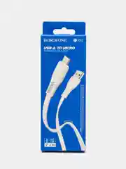 Белый кабель зарядный, BOROFONE BX85, Type-C, Micro-USB, Lightning, PD, для iPhone и Android