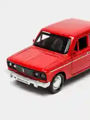 Красный машина ВАЗ-2106 Жигули 12 см, Технопарк, открываются передние двери багажник, металлическая