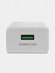 Белый сетевой блок питания для iPhone / Type-C / Micro-USB, QC 3.0A, 18W, BA47A
