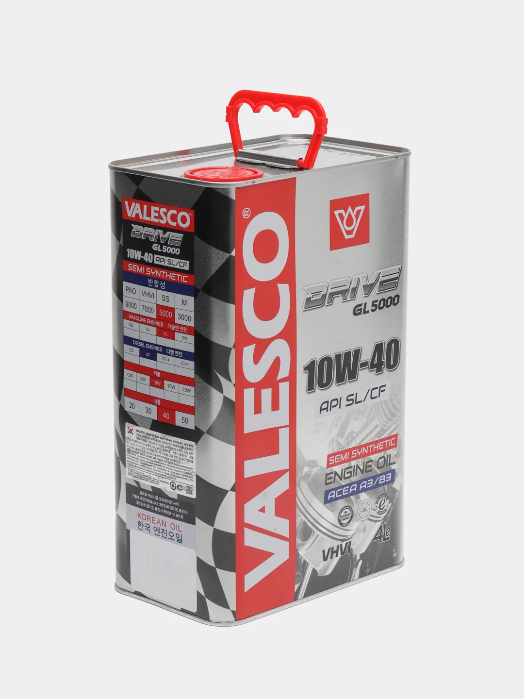Масло VALESCO DRIVE GL 5000 10/40 API SL/CF п/синтетическое, 4 л