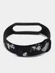 Мятный силиконовый ремешок с принтом для Xiaomi Mi Band 7 / 3 / 4 / 5 / 6