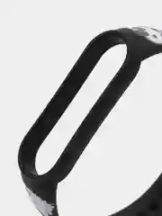 Мятный силиконовый ремешок с принтом для Xiaomi Mi Band 7 / 3 / 4 / 5 / 6
