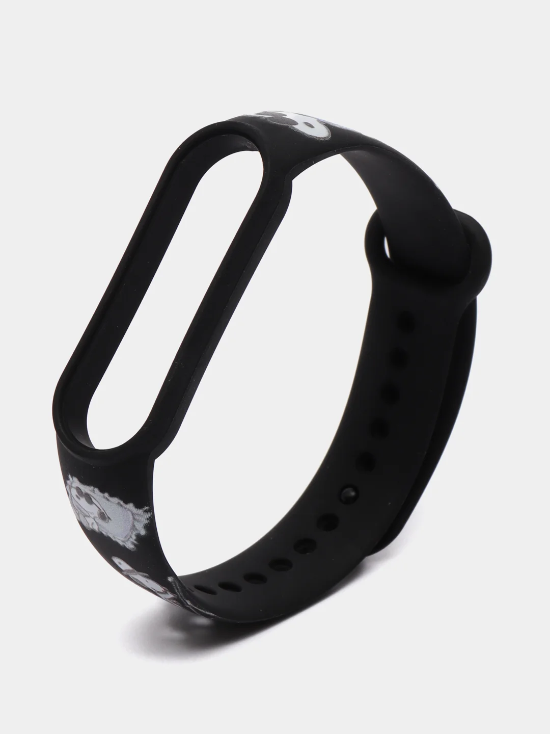 Мятный силиконовый ремешок с принтом для Xiaomi Mi Band 7 / 3 / 4 / 5 / 6