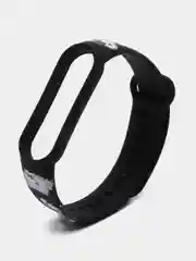 Мятный силиконовый ремешок с принтом для Xiaomi Mi Band 7 / 3 / 4 / 5 / 6