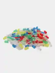Набор светодиодов, 5 мм, 100 штук, 5 цветов х 20 шт, цветная линза