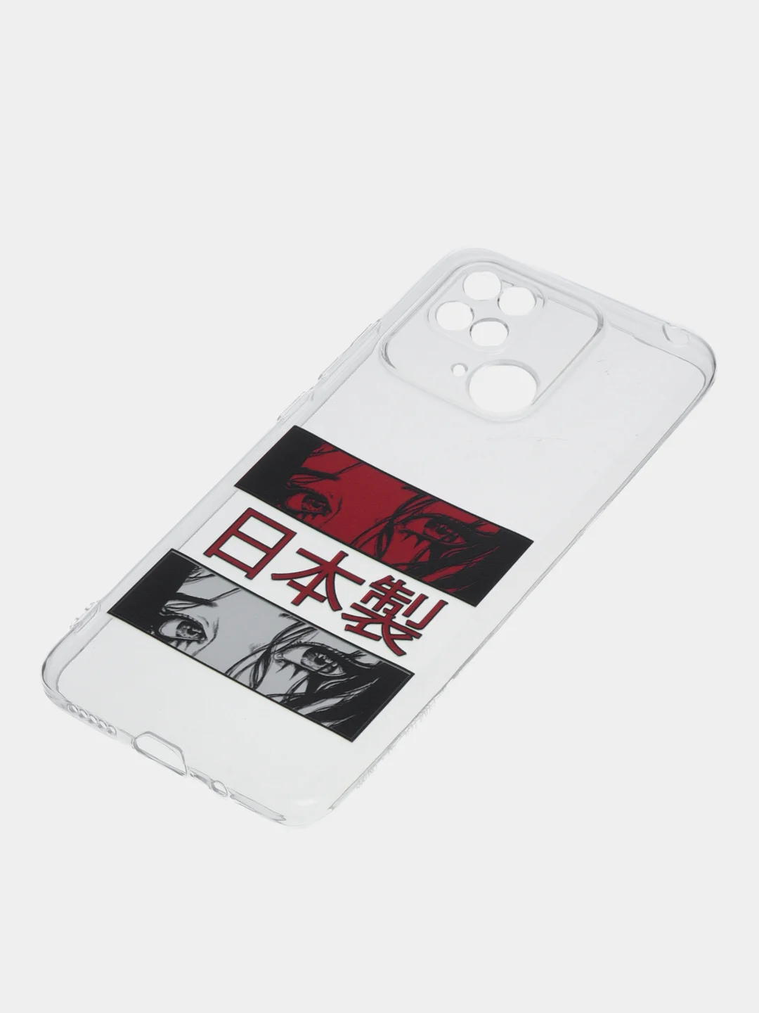 Алый чехол на Xiaomi Redmi 10C / Сяоми Редми 10С прозрачный, с рисунком, защита камеры