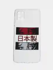 Алый силиконовый чехол на Samsung Galaxy A31 / Самсунг А31 прозрачный с рисунком, защита камеры