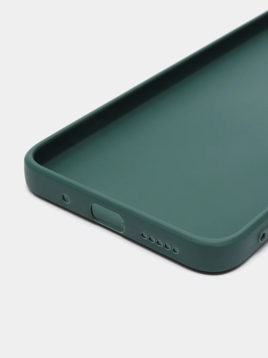 Зеленый чехол BROSCORP для Xiaomi Redmi 10C матовый силиконовый тонкий, бортик вокруг камер