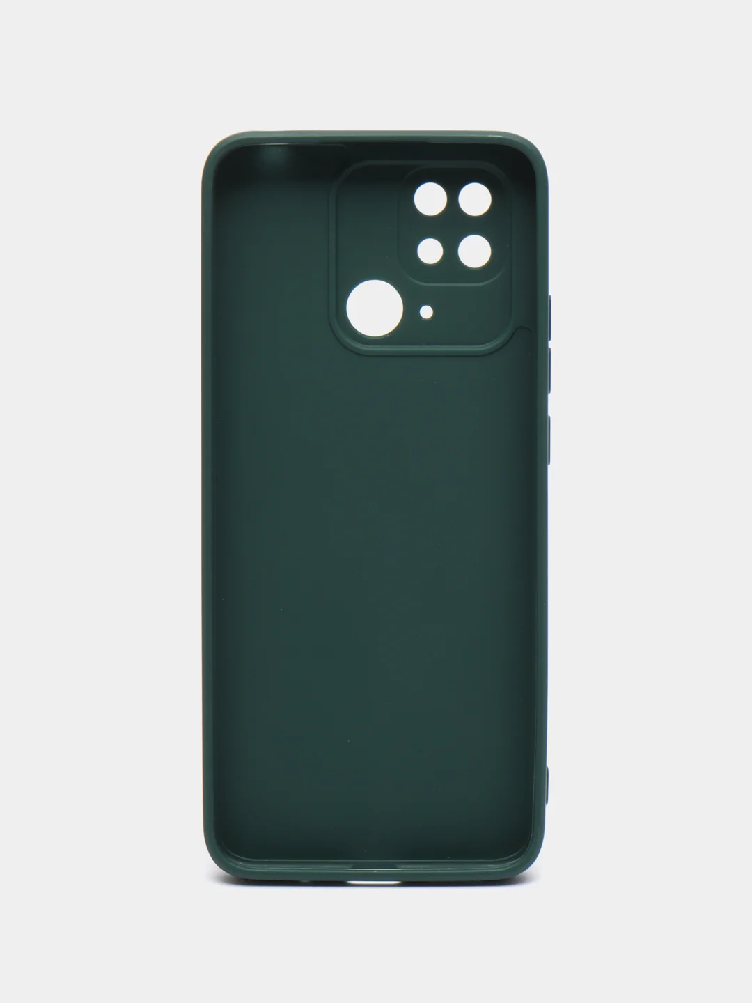 Зеленый чехол BROSCORP для Xiaomi Redmi 10C матовый силиконовый тонкий, бортик вокруг камер