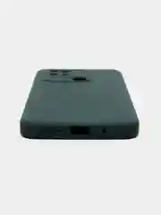 Зеленый чехол BROSCORP для Xiaomi Redmi 10C матовый силиконовый тонкий, бортик вокруг камер