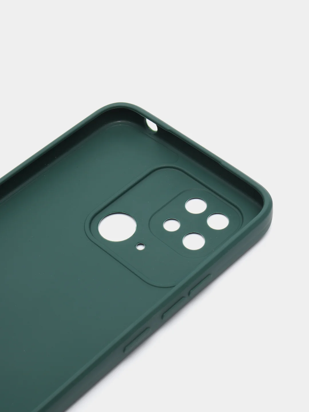 Зеленый чехол BROSCORP для Xiaomi Redmi 10C матовый силиконовый тонкий, бортик вокруг камер