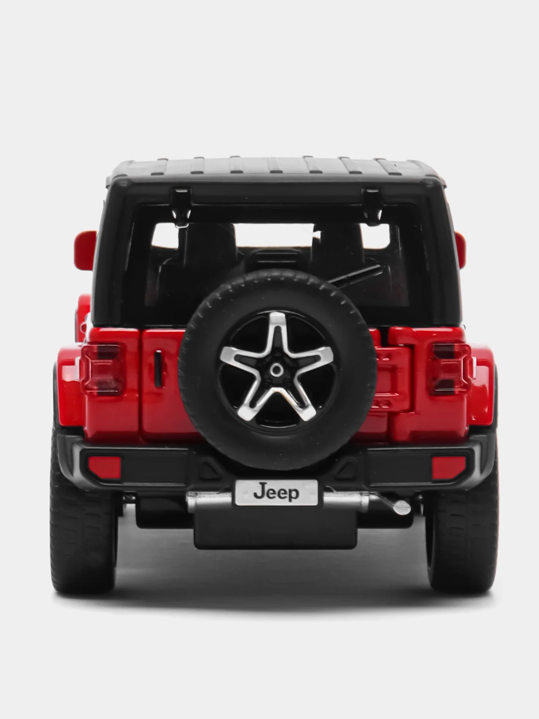 Красный машинка металлическая иннерционная 1:32 Jeep Wrangler Rubicon 15,5 см D21003